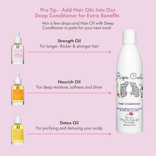 Rizos Curls Deep Conditioner, Travel Size Moisturizing Hair Treatment, 2.5 oz