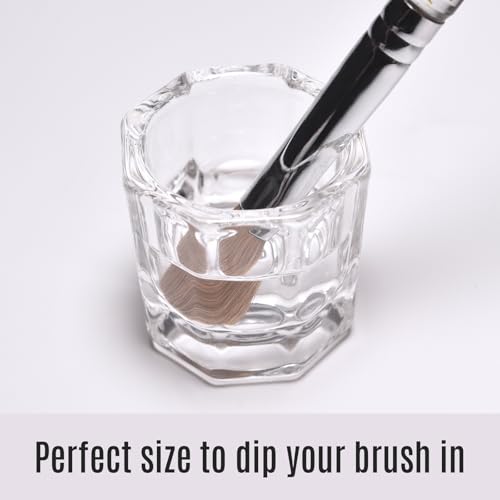 2-Pack Crystal Glass Dappen Dishes with Stainless Steel Lids