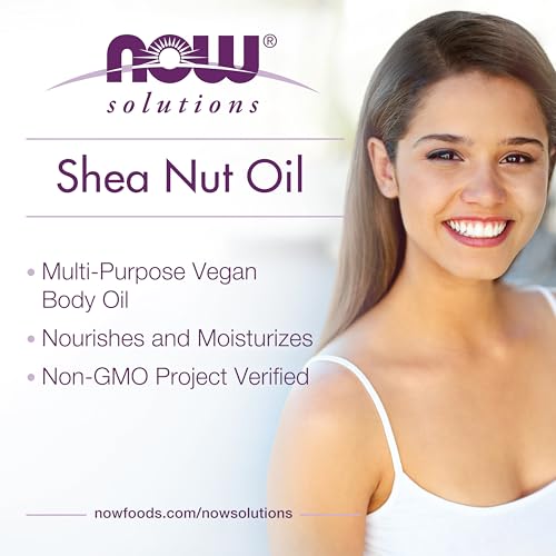 NOW Foods Shea Nut Oil - Multi-Purpose Moisturizing Oil for Skin, Scalp & Hair, 4 oz