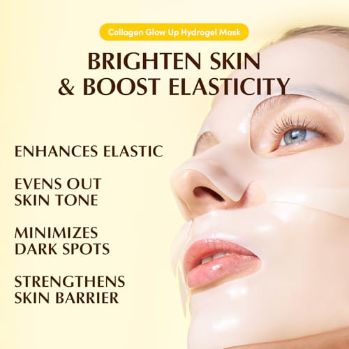 EQQUALBERRY Glow Up Collagen Mask with Niacinamide - Brightening & Radiance Boosting, 4 Sheets