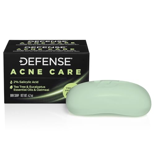 Defense Acne Care Bar Soap 2 Pack - 4.2 oz Salicylic Acid Face & Body Wash