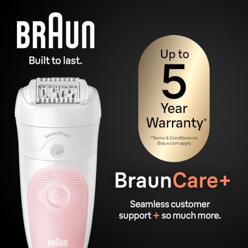 Braun Epilator Silk-?pil 5, Hair Removal Device, Women Shaver & Trimmer, Wet and Dry, Includes Skin Contact Cap, SE5-011, Grey