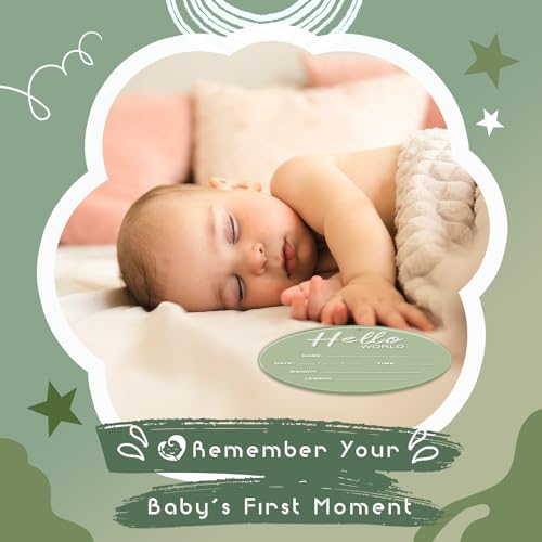 Hello World Baby Announcement Sign - 6.7 Inch Acrylic Keepsake