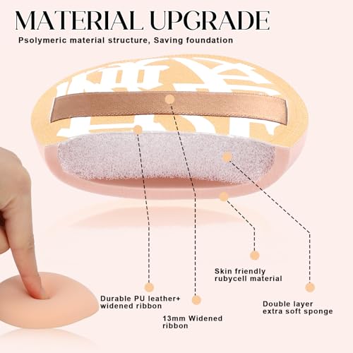 4 Pcs Soft Korean Makeup Sponges for Liquid & Powder Foundation