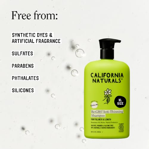 California Naturals Re:GRO Anti-Thinning Shampoo, Biotin & Rosemary, 20 fl oz