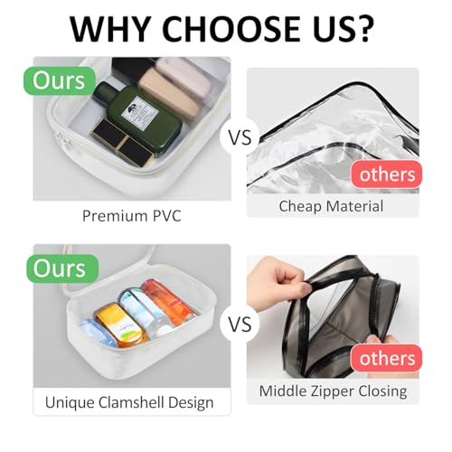 Moyad TSA Approved Clear Toiletry Bag - Quart Size Travel Liquids Pouch