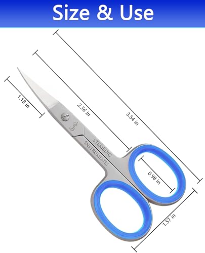 Curved Nail & Cuticle Scissors for Precision Grooming - Stemedic