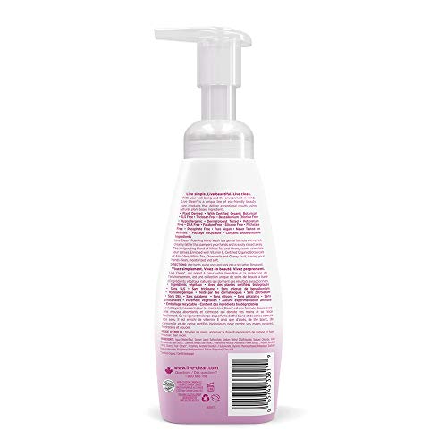 Live Clean White Tea & Cherry Foaming Hand Soap, 13.5 Fl Oz (Pack of 2)