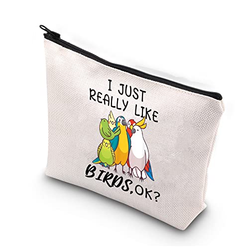 Bird Lover Makeup Bag - Waterproof Cosmetic Pouch for Birdwatchers
