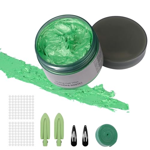 Zuaooz Green Temporary Hair Color Wax Kit for Kids & Teens, Washable DIY Hair Dye, Fun Hairstyles & Gifts