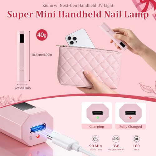 Handheld UV Nail Light - Mini LED Lamp with 20/60s Timer