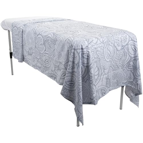 ForPro Microfiber Flat Sheet for Massage Tables - 63" x 100", Stain & Wrinkle-Resistant, Island Tranquility