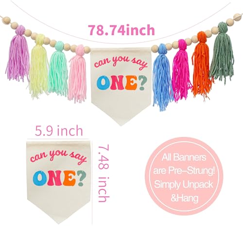 1st Birthday Highchair Banner - 'Can You Say One' Decor for Boys & Girls