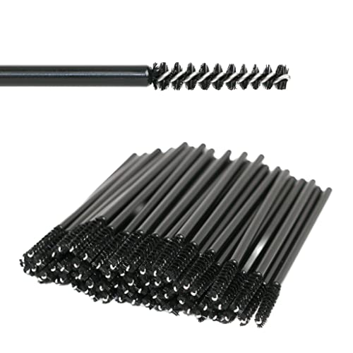 100 Pack Mini Disposable Micro Eyelash & Eyebrow Makeup Wands - Skinny Applicators