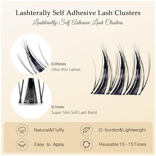 Cosmic Winks Self-Adhesive Eyelash Clusters - No Glue Needed