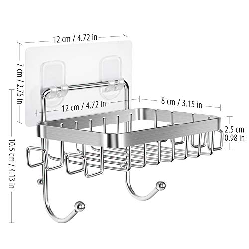 ODesign Wall-Mounted Soap Holder with 6 Hooks – Stainless Steel