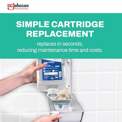 SC Johnson Professional Kindest Kare Hand Soap Starter Kit - 1L Dispenser & Cartridge for Healthcare
