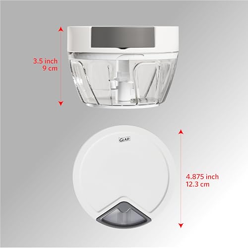 Glad Manual Pull Vegetable Chopper - Handheld Food Processor 13.5oz