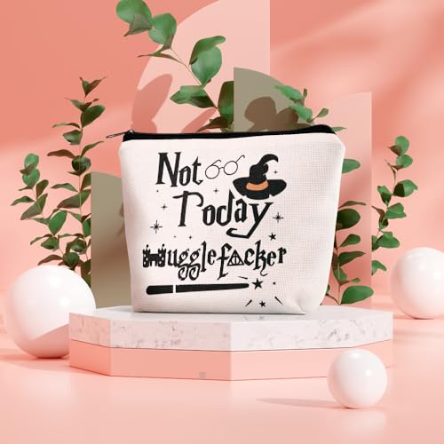 Funny Not Today Makeup Bag - Magic Wizard Cosmetic Bag for Women