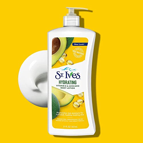 St Ives Daily Hydrating Body Lotion 21 Fl Oz (2 Pack) - Vitamin E & Avocado