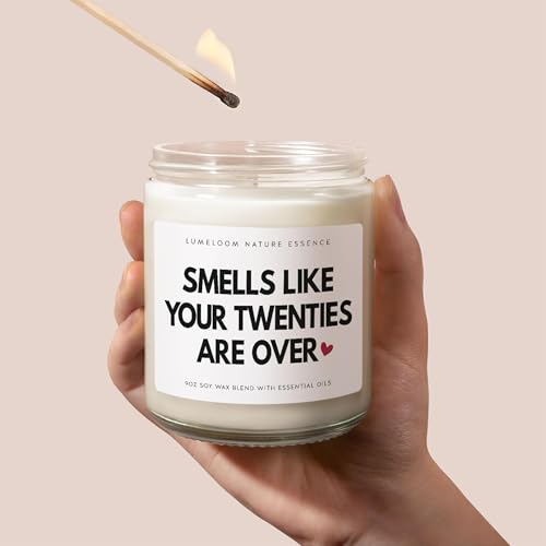 LUMELOOM Lavender Scented Soy Wax Candle - 30th Birthday Gift
