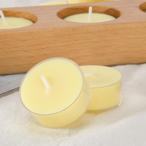 Citronella Tea Candles - 12 Pack, 4 Hour Burn, Natural Soy Wax