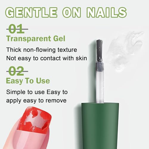 QIUFSSE Gel Nail Remover – 3PCS Magic Polish Remover (15ML)