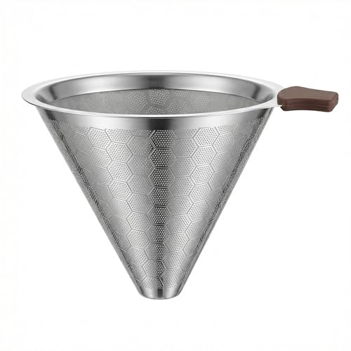 GeeAnkok Reusable Pour Over Coffee Filter - Stainless Steel, Eco-Friendly, Fits Chemex & Hario V60