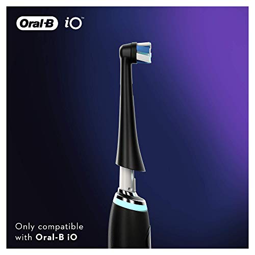 Oral-B iO Ultimate Clean Electric Toothbrush Head, Twisted & Angled Bristles for Deeper Plaque Removal, Pack of 4, Suitable for Mailbox, Black