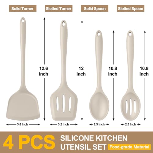 P&P CHEF 4-Piece Silicone Kitchen Utensil Set - Heat-Resistant & Non-Stick
