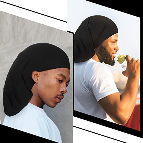 Tarpop Dreadlock Caps for Men & Women - 6 Pack Jumbo Night Bonnets