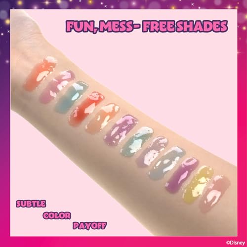 Disney Princess Lip Gloss Set - 12-Piece Plant-Based for Kids