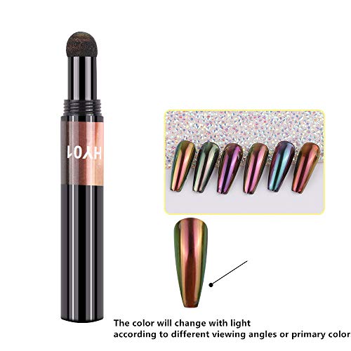 XICHEN 6-Color Air Cushion Nail Powder Pen – Holographic Chrome Effect