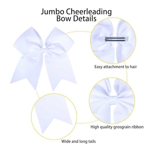 7-Inch Black Grosgrain Hair Bow Clips with Alligator Clips