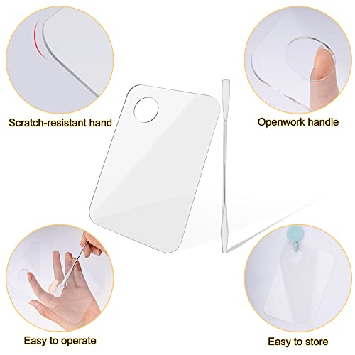 Acrylic Makeup Mixing Palette Set with Spatula – 2 Pcs