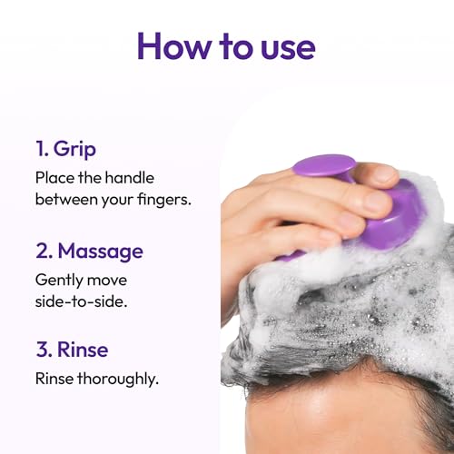 KUNDAL Silicone Scalp Massager & Shampoo Brush for Deep Cleansing