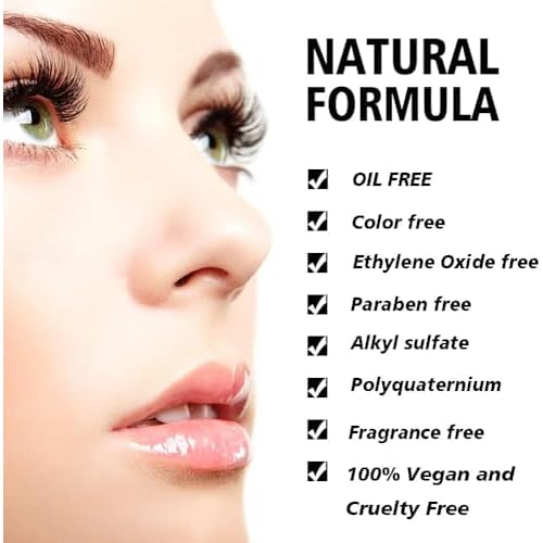 Eyelash Extension Shampoo 60 ml + Brush - Eyelid Foaming Cleanser - Sensitive Paraben & Sulfate Free - Eyelash Wash and Lash Bath for Extensions - Salon Use and Home Care