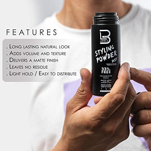 L3 Super Strong Hold Hair Gel Small with Powder - Flake Free & Long Lasting Shine