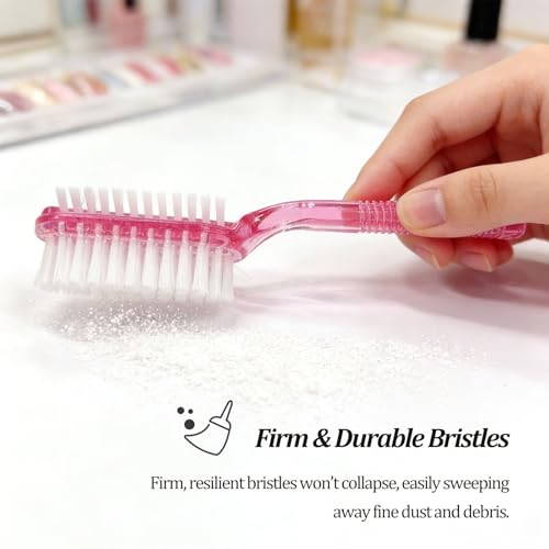 Dual-Sided Nail Cleaning Brush Set with Ergonomic Grip (2 Pack)