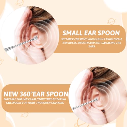 Stainless Steel Ear Cleaner Set - 2 Pack Earwax Remover Tools