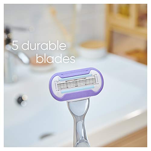Gillette Venus Deluxe Smooth Platinum Women's Razor with Metal Handle + 3 Refills