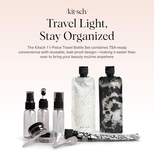 Kitsch 11-Piece TSA-Approved Travel Toiletry Containers Set