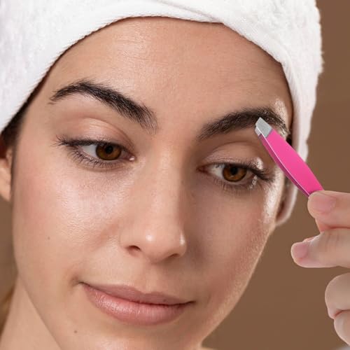 4-Pack Mini Tweezers Set for Eyebrows & Facial Hair Removal