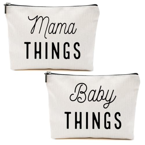 Mama and Baby Makeup Bags - 2PCS Cosmetic Organizer Set