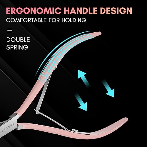 Makartt 1-Pack Pink Cuticle Nipper – Precision Full-Jaw Trimmer (Pink Cuticle Nippers 1 Pack)