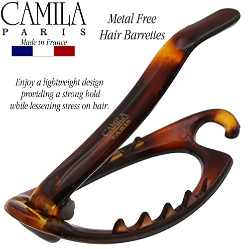 Camila Paris CP2316 French Hair Barrette Clip - No Metal, Strong Hold