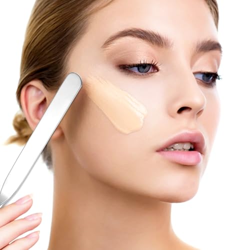 3-Piece Stainless Steel Makeup Spatula Applicator Set