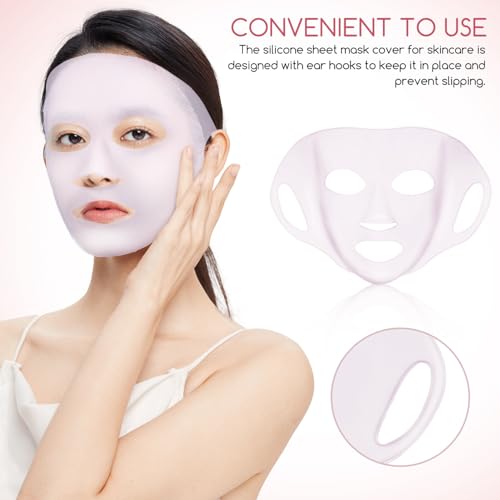 Reusable Silicone Face Mask Holder with Ear Hooks for Skincare & Moisturizing
