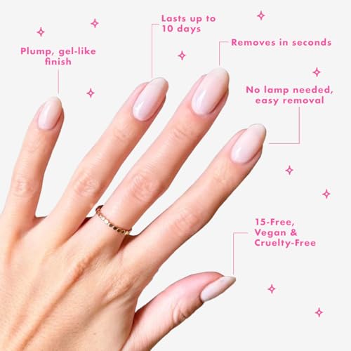 Olive & June Long Lasting Nail Polish - Strawberry Scone, Vegan & Chip-Resistant