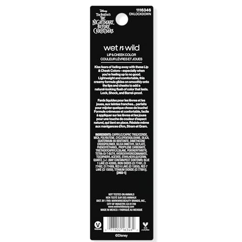 wet n wild Nightmare Before Christmas Lip & Cheek Color-On Lockdown Pack of 2